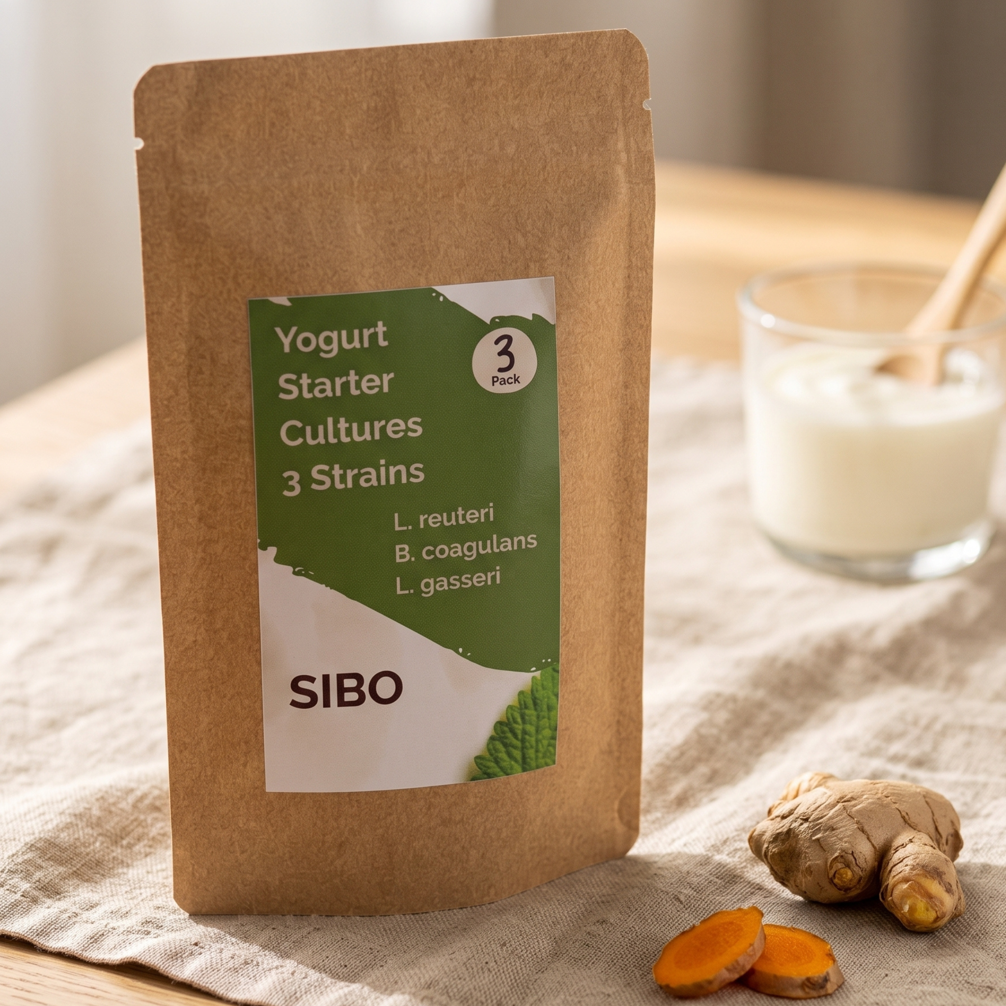 GutMi | L. reuteri + B. coagulans + L. gasseri | SIBO | Set Starter Yogurt | Kultur Starter | 3 Starter Yogurt