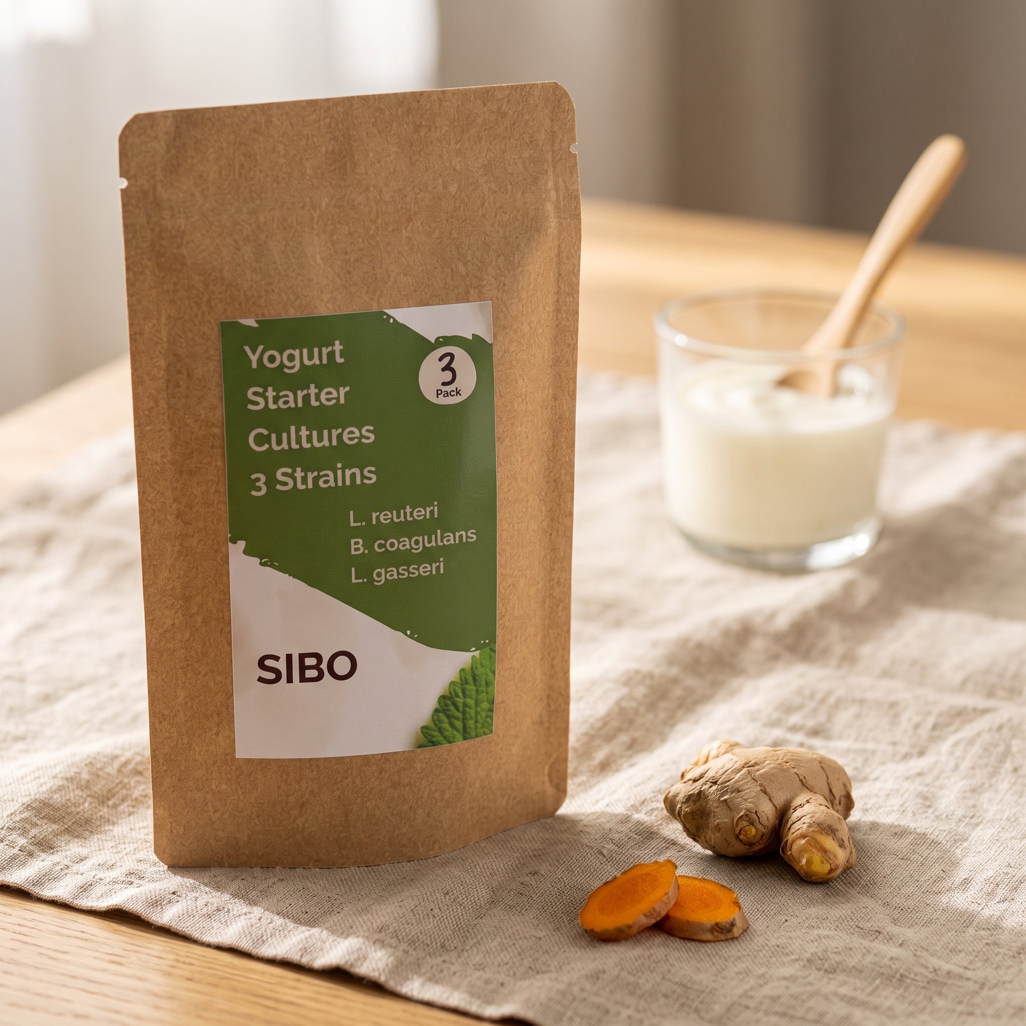 GutMi | L. reuteri + B. coagulans + L. gasseri | SIBO | Set Starter Yogurt | Kultur Starter | 3 Starter Yogurt